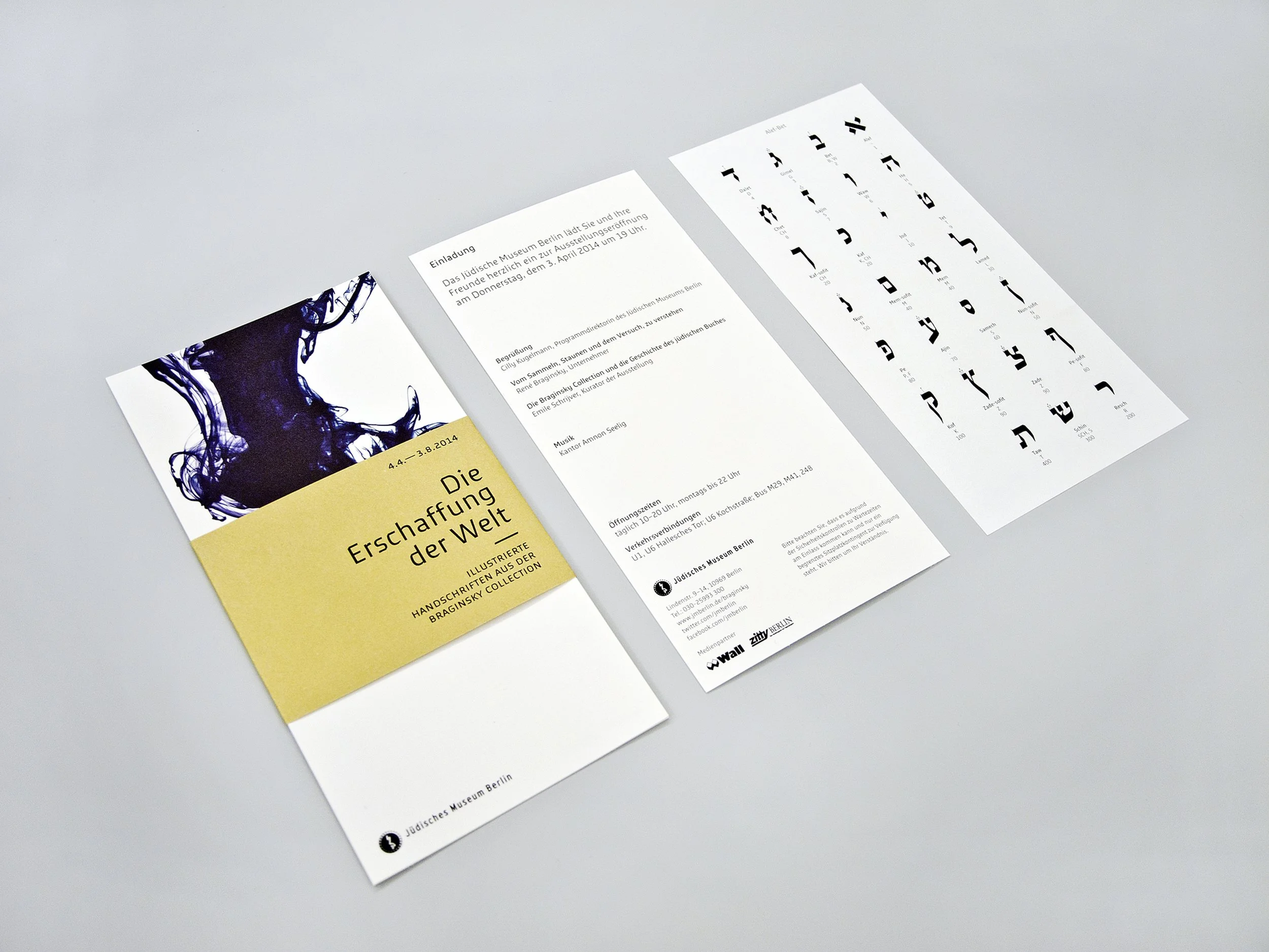 Christine Lange Gestaltung Design Jüdisches Museum Berlin Erscheinunsbild Identität Flyer Einladung Keyvisual