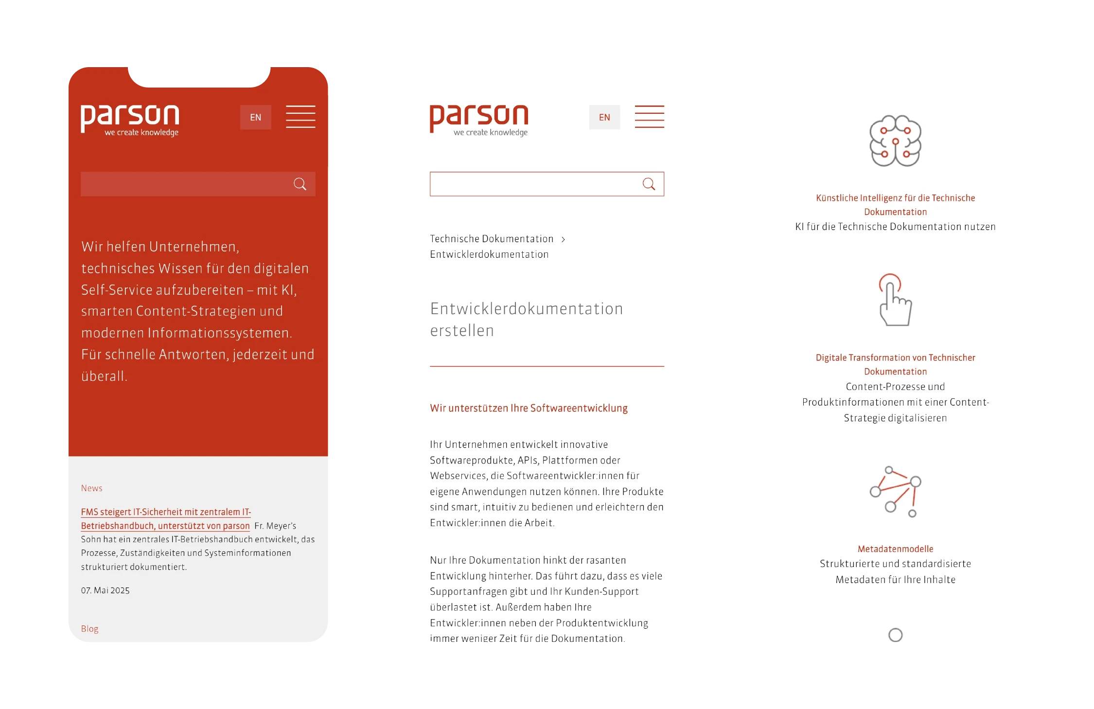 parson AG – Corporate Design Responsive Webdesign, Christine Lange Berlin