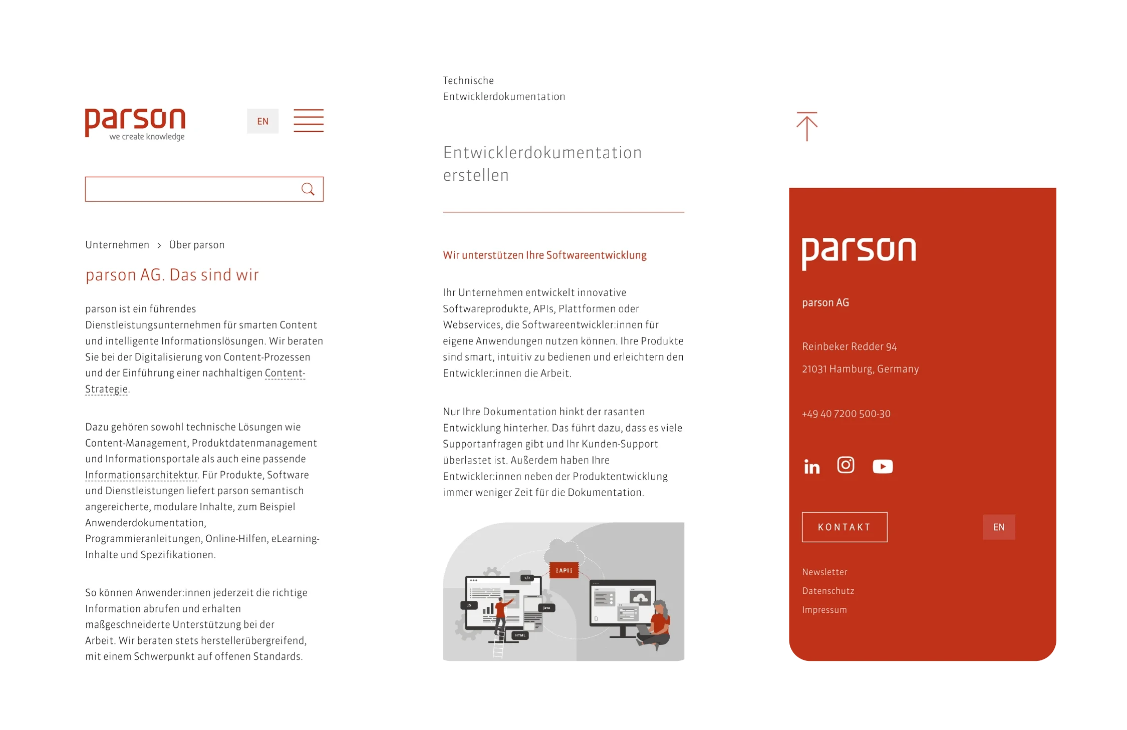 parson AG – Corporate Design Responsive Webdesign Mobile Design, Christine Lange Berlin
