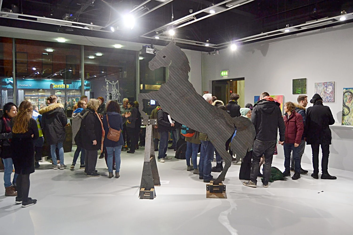 Horse Project Every week members of the Bridge Project come to NCAD to work on a sculpture of a giant horse. It's going to be placed temporarily in the Bridgefoot Street Park. Click Here to see the Horse Gallery.