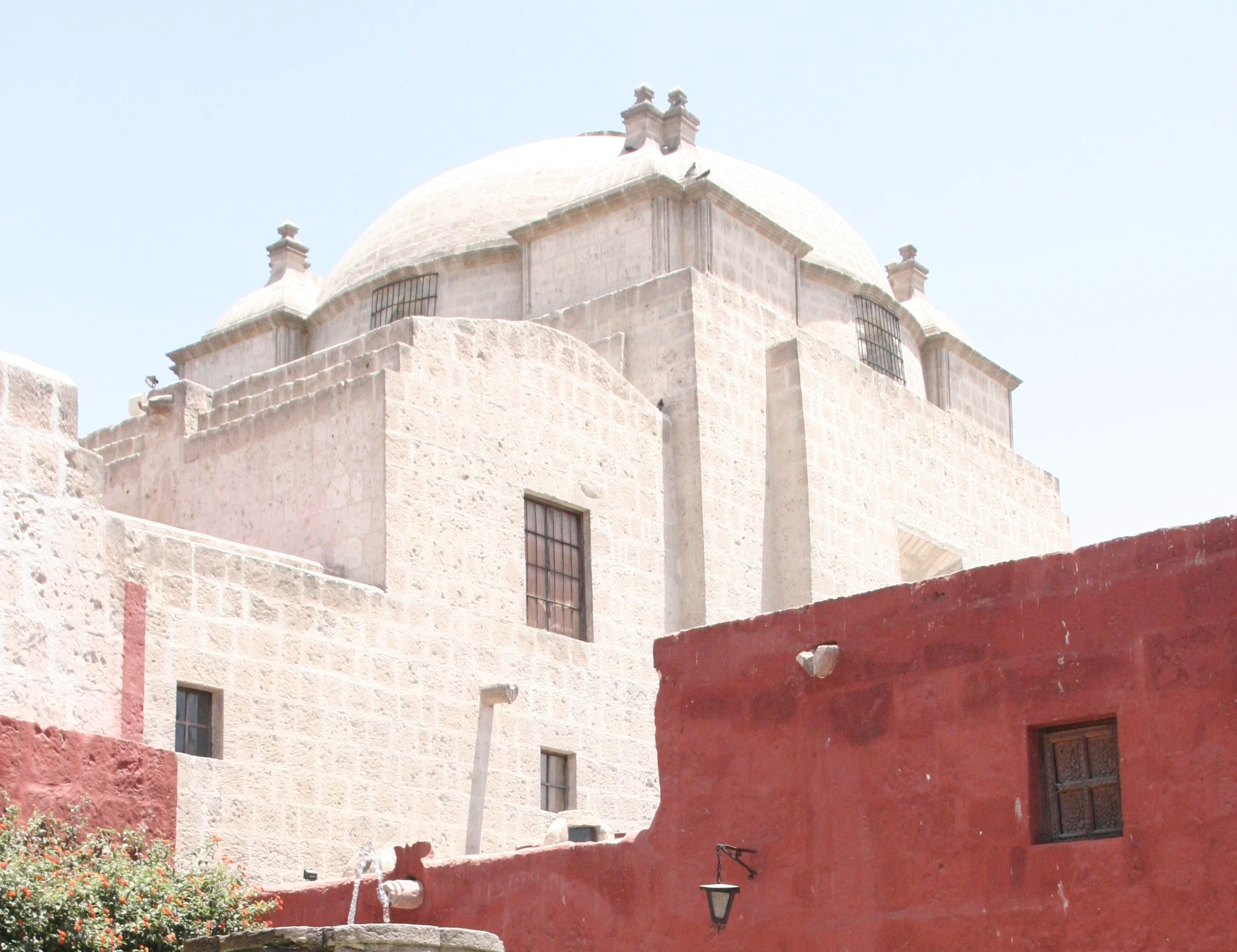 BLENDED INTO SKY. SANTA CATALINA MONASTERY, AREQUIPA, PERU. JANUARY 2016.