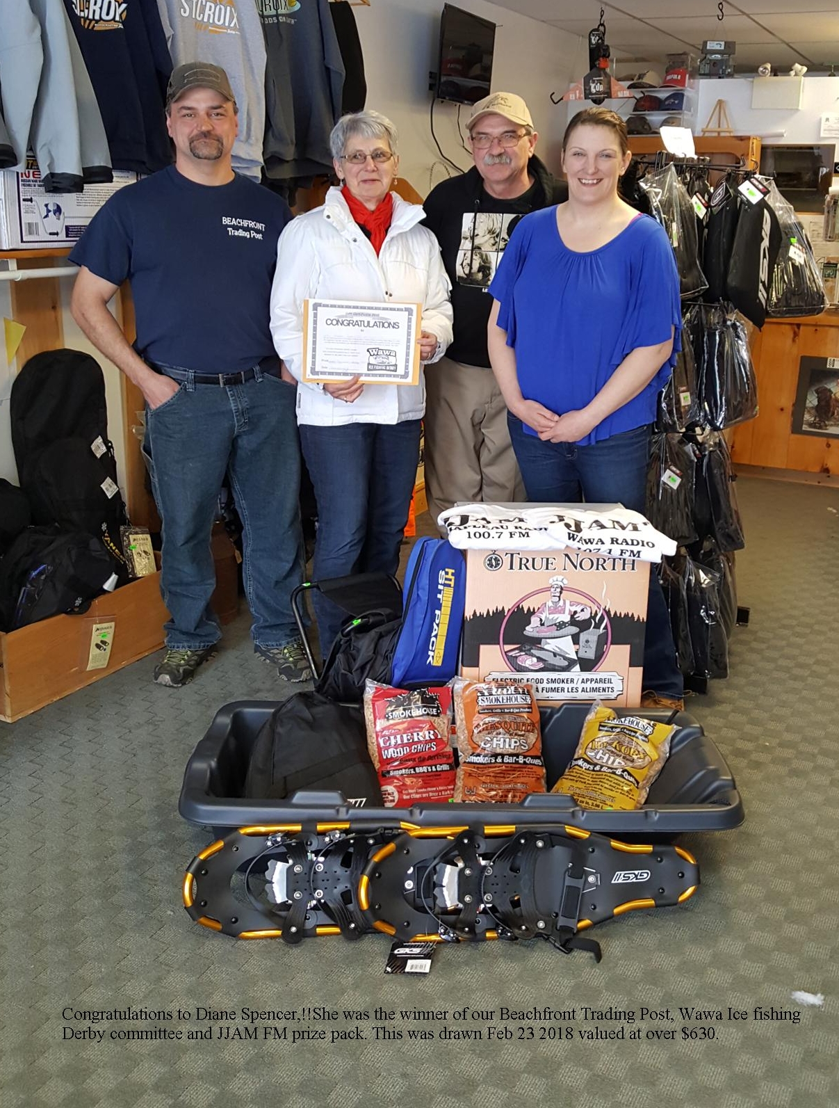 Feb 23 2018  Beachfront Trading Post, Wawa Ice Fishing Derby& JJAM FM Prize Pack Winner