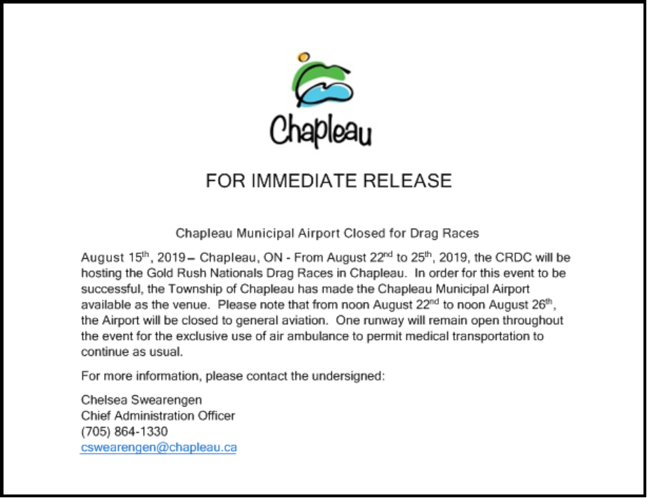 8.15.2019 CHAPLEAU AIRPORT NOTICE DRAG RACES.png