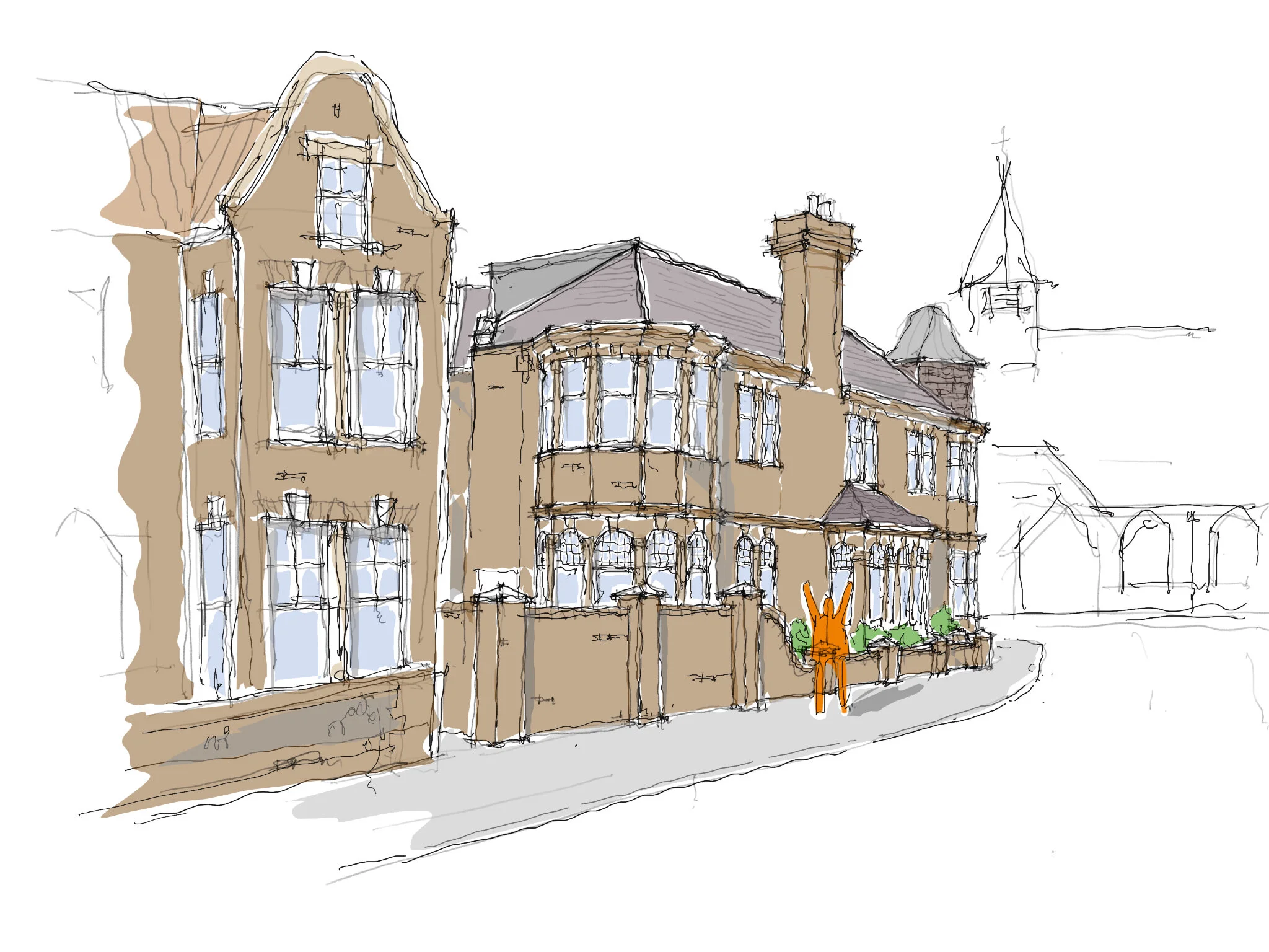 Concept Sketch Produced on Site During the Initial Design Stage