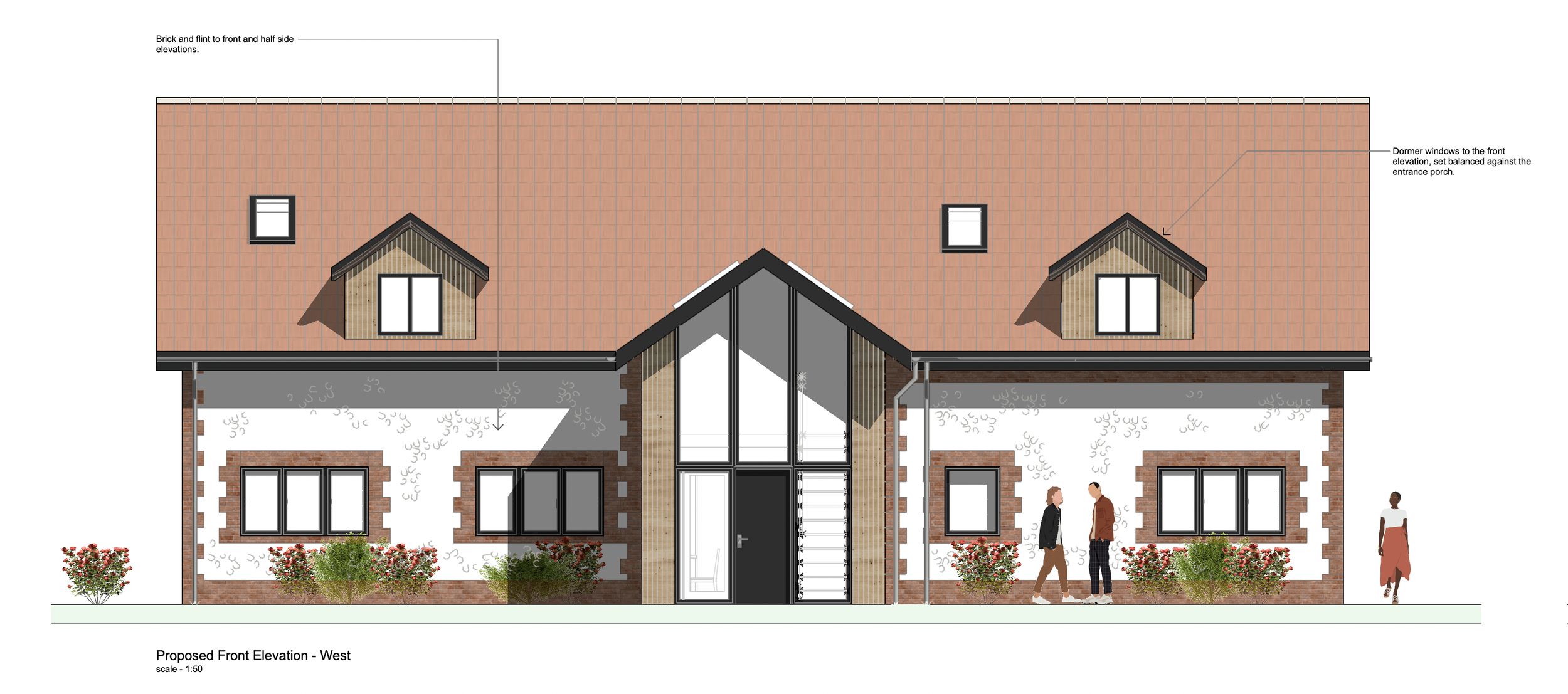 Replacement Dwelling North Norfolk Front Elevation.png