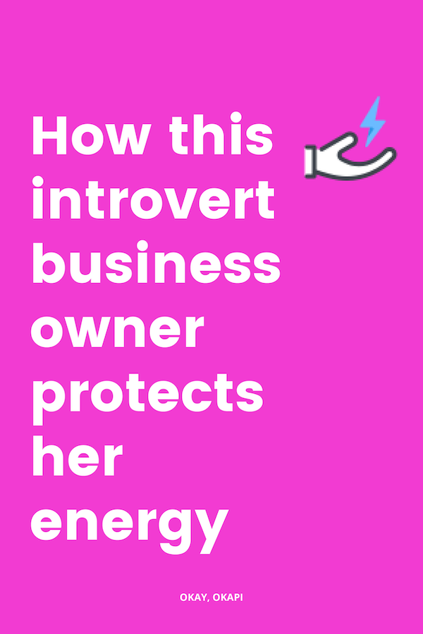 Running a business as an introvert is hard. In this week’s post, I share some strategies I’ve used to protect my energy as an introvert running a business. #introvert #businessowner #businesstips #selfcare
