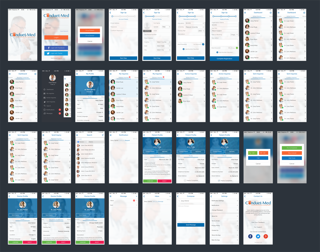 HCP Flow (Wireframe)