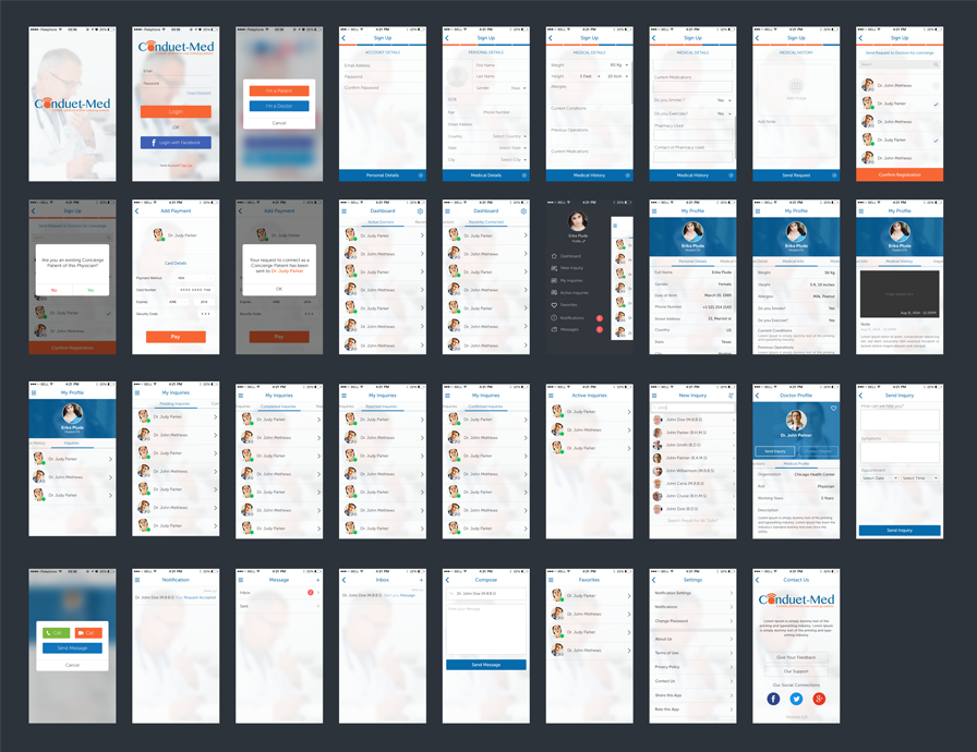 Patient/User Flow (Wireframe)