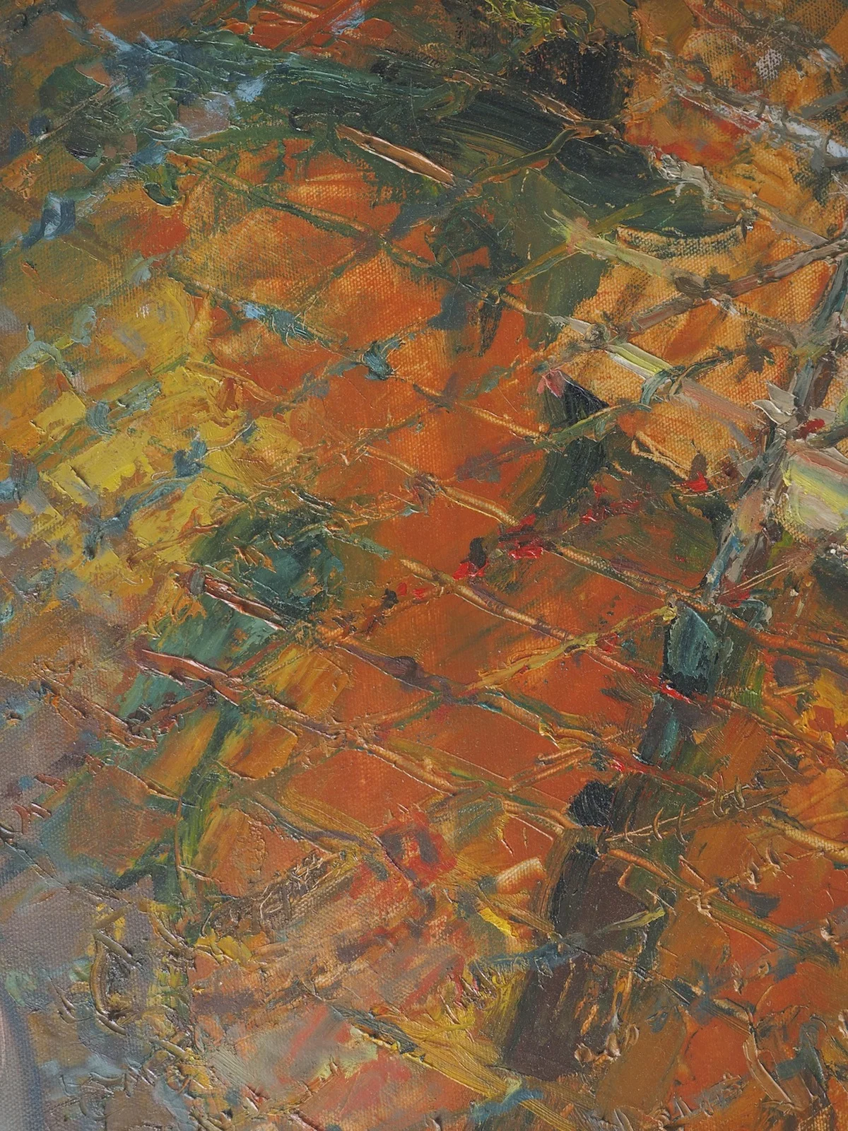 detail of: the blossoms shake sudden water down my sleeve