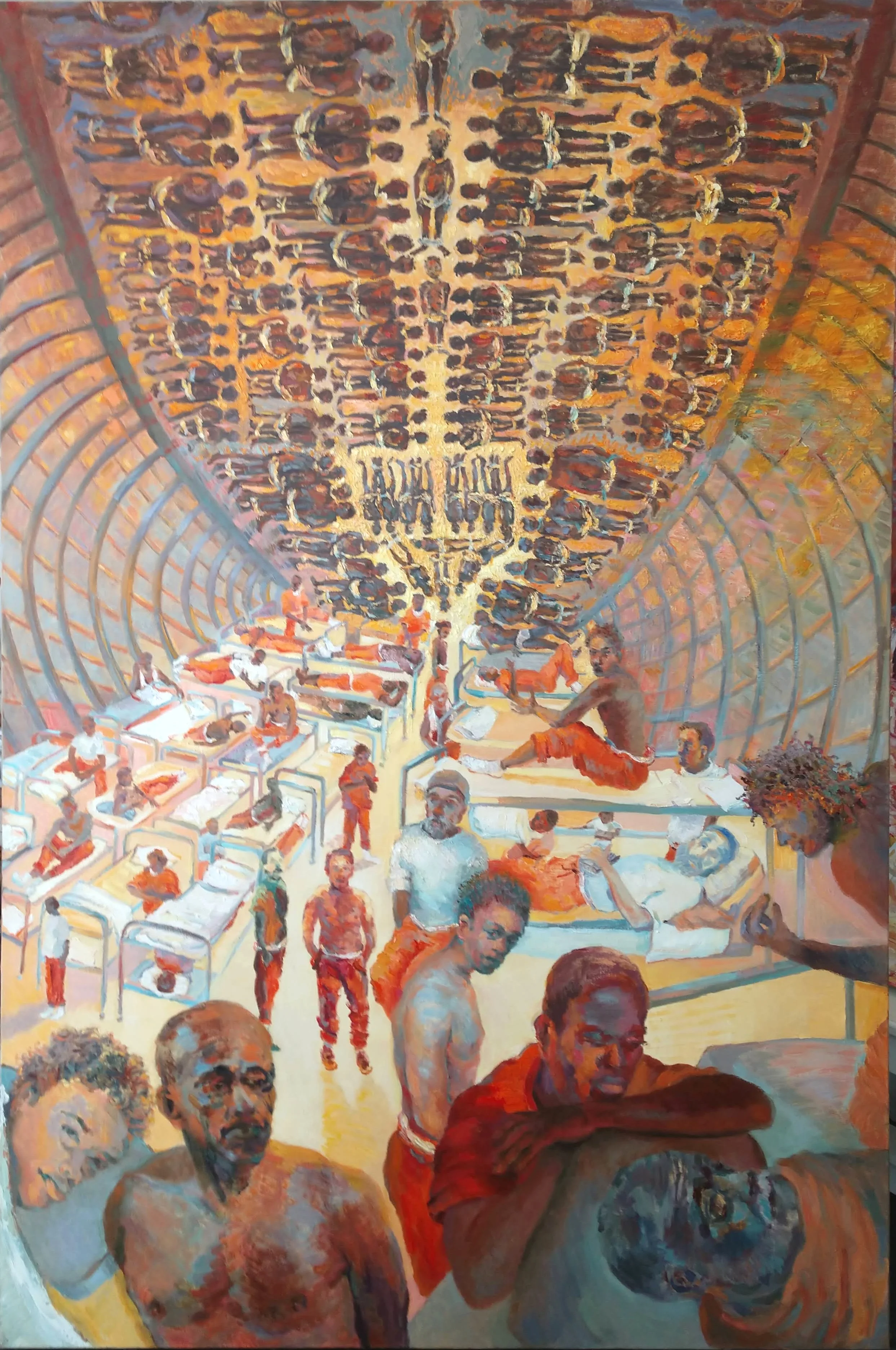 to keep calmness and deadness separate (oil on linen) 48"x72"
