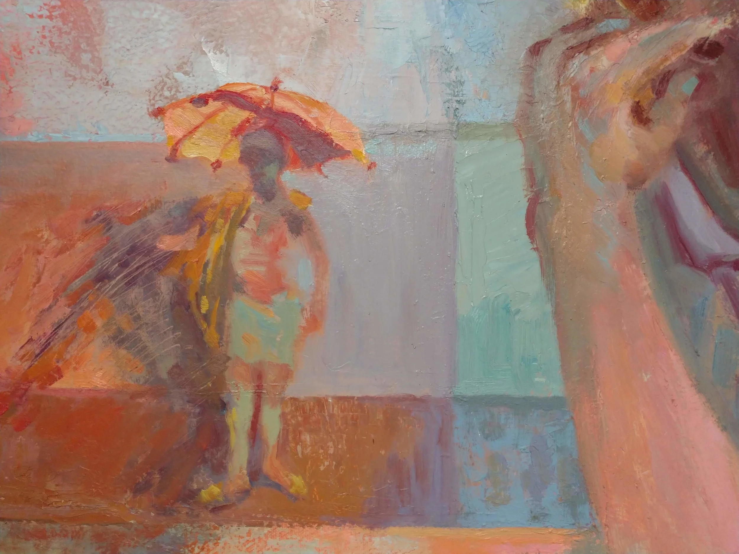 detail of: I am temporarily delighted (oil on canvas)