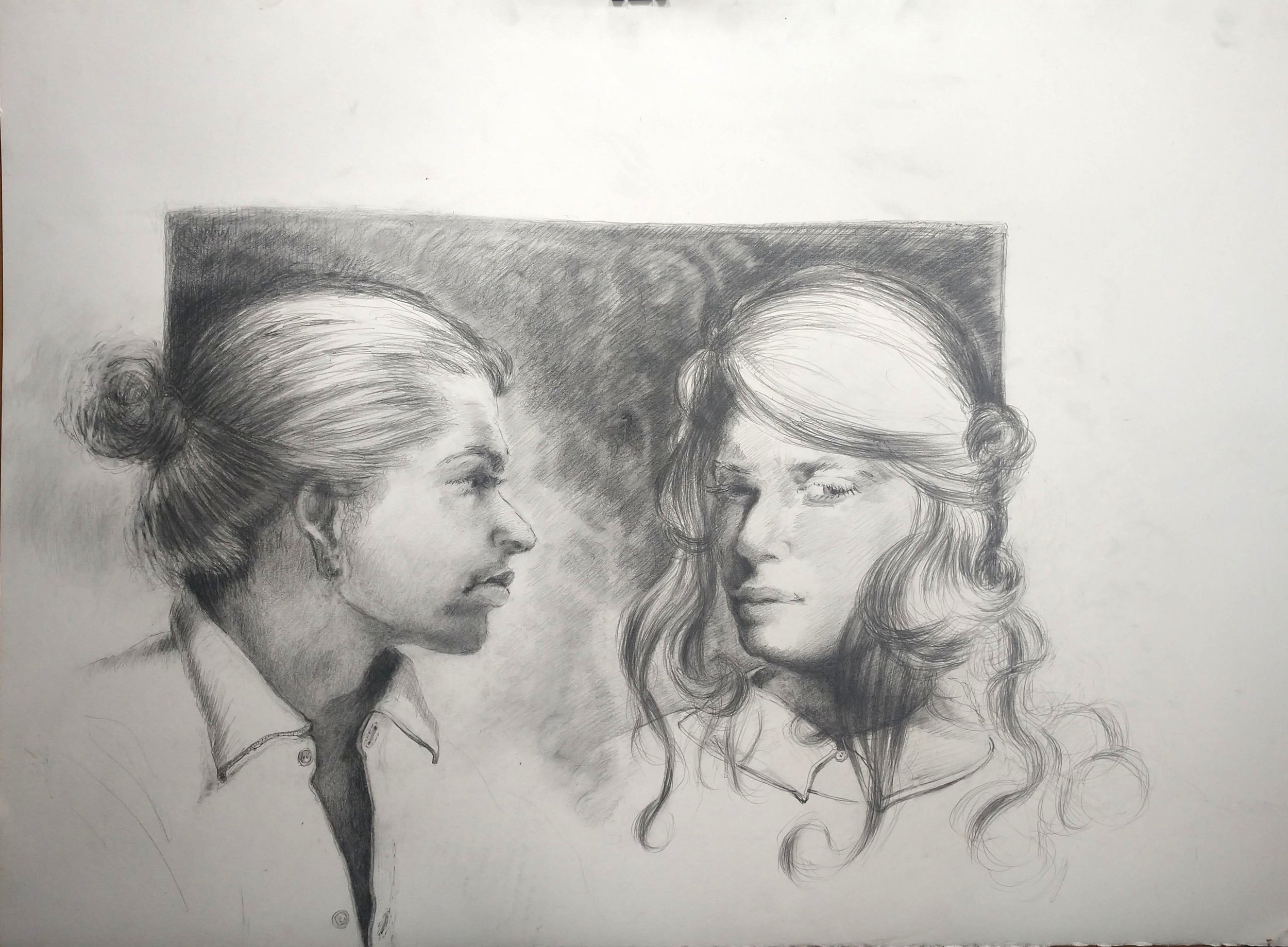 study for "closer"   (graphite on paper)  22" x 30"