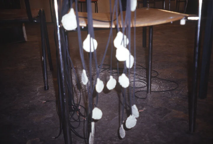A bunch of contact microphones