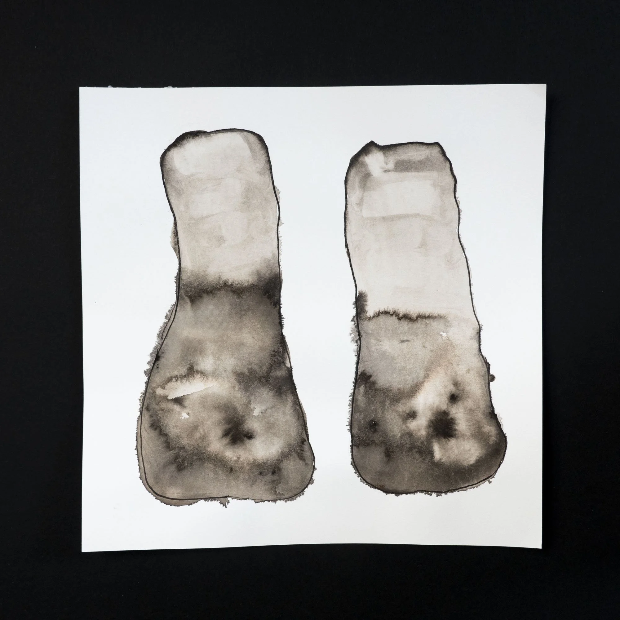 Ink drawing of two lungs
