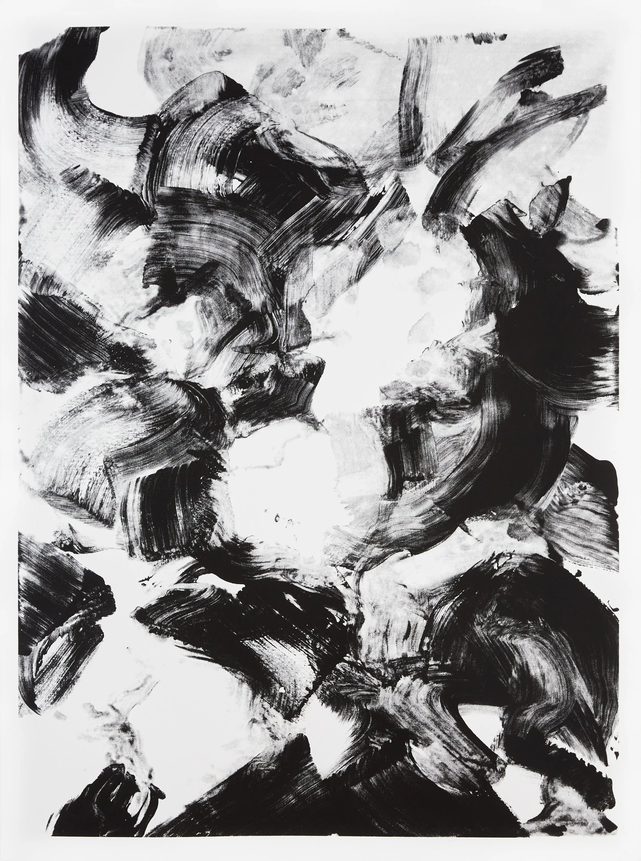 Everhart -Becoming Someone Else - Edition of 6, Black Monoprint on Paper, 30 x 40  inches, 2023.jpeg
