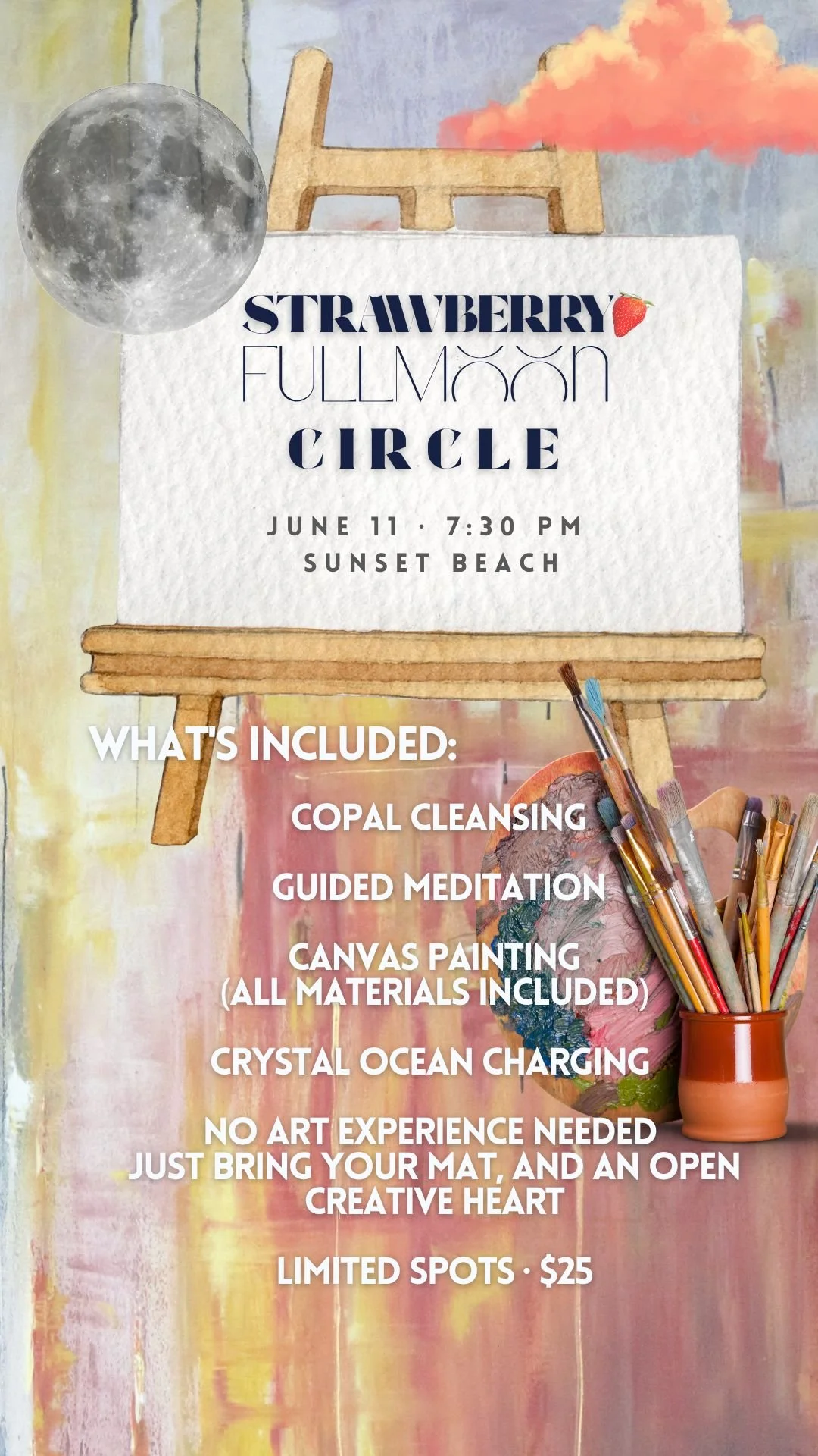 Strawberry Full Moon Circle