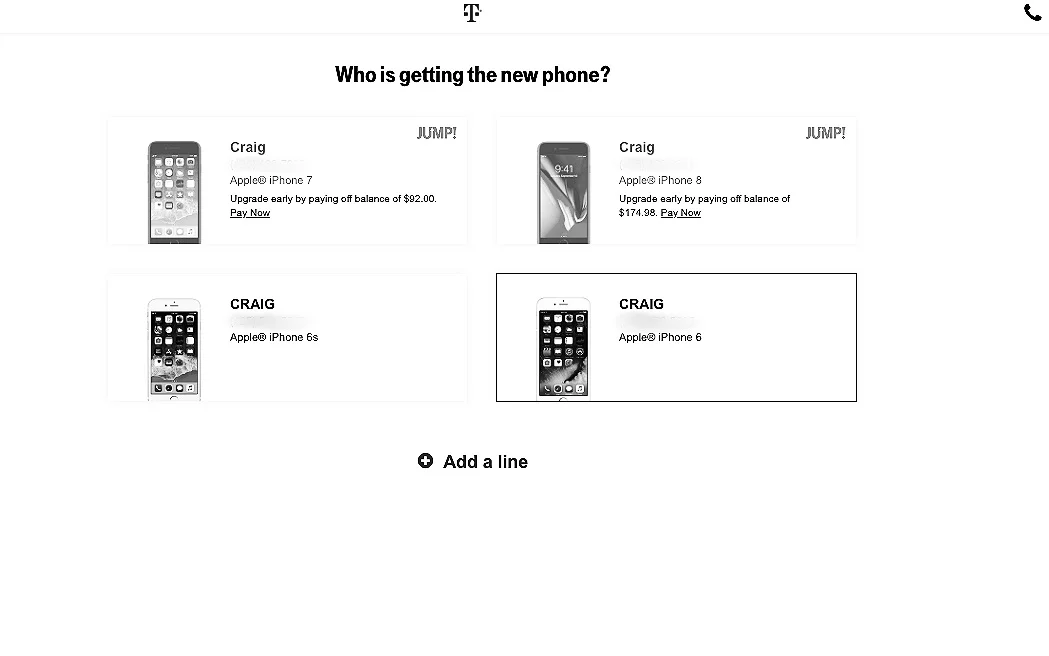 Copywriting: Purchase Flow, T-Mobile