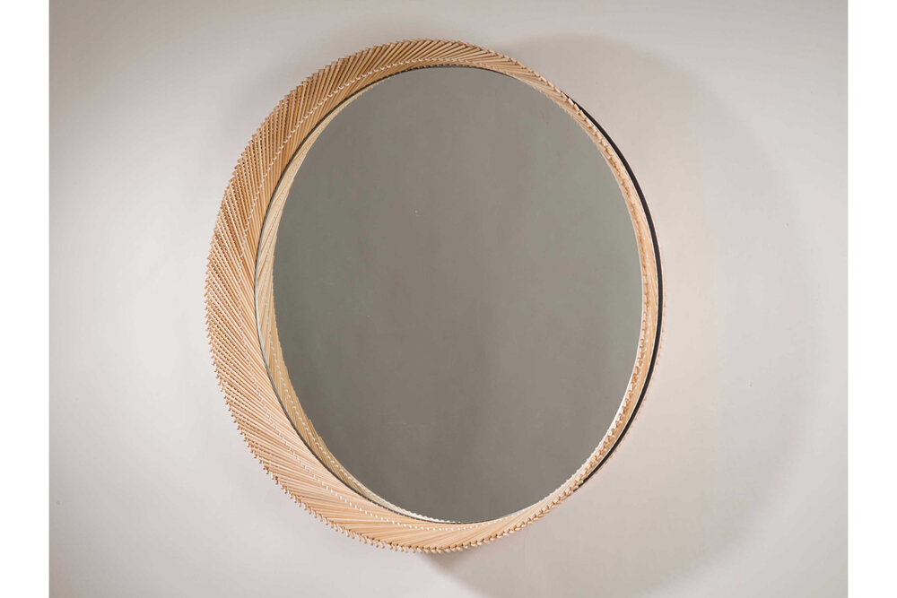 Mooda Mirror 24 Indo, Copper Round Mirror 60cm