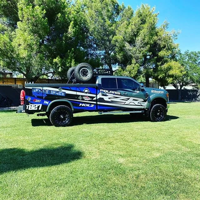 Since my Canadians are on lock down and we missed the race...why not take the chase truck out and hit every speed bump and parking block possible then have it polished up. 😂 #polarisrzr #holzracingproducts #bfgoodrich #walkerevansracing #dirtriderde