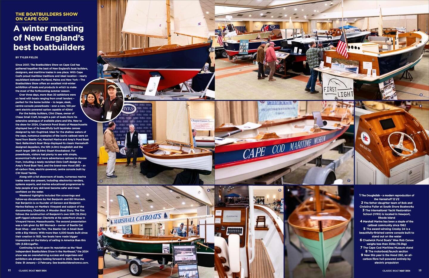 Pick up the May issue of @classicboatmagazine for a rundown on this year&rsquo;s @boatbuildersshowcapecod.

Already looking forward to the 2025 show!