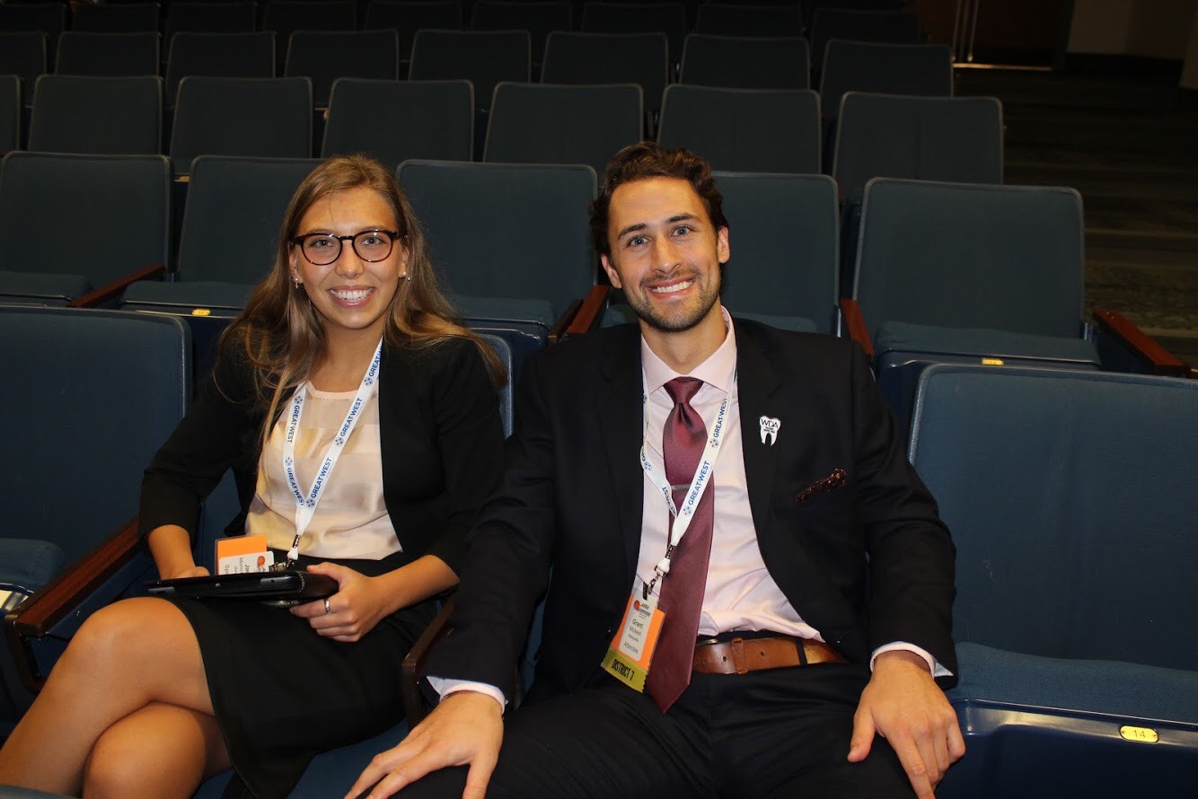Janae Momchilovich and Grant Mikesh enjoying Saturday’s speakers