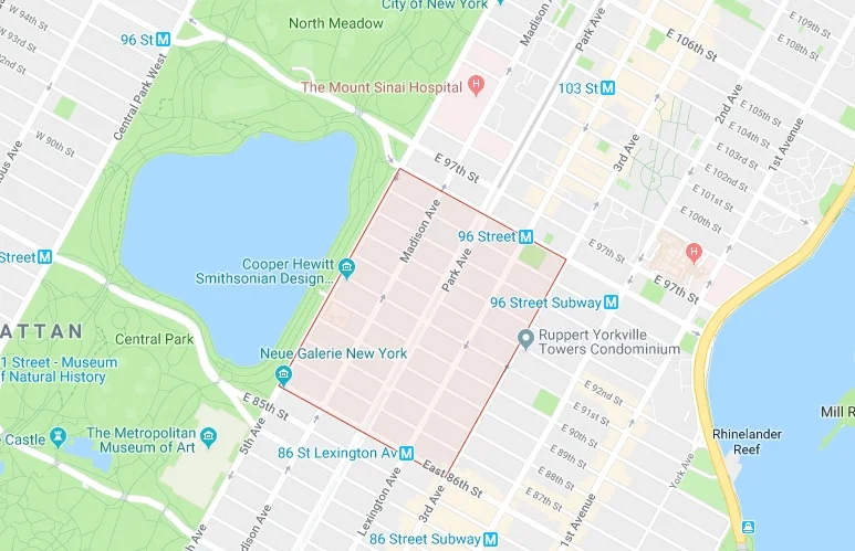 Carnegie Hill (86-96街,5大道-3大道之间)