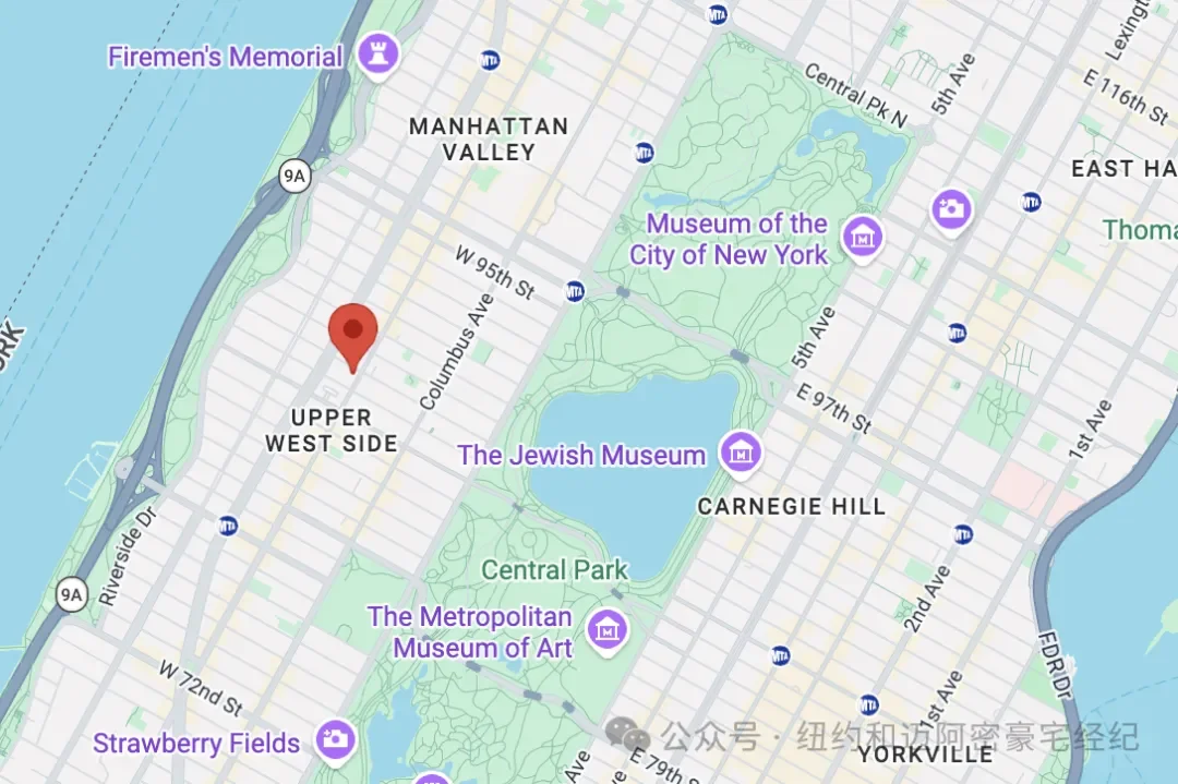 200 West 88th Upper West Side 地理位置图