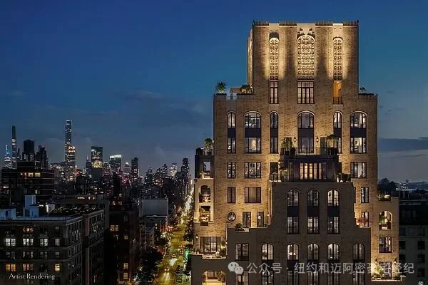 200 West 88th 夜景与私人露台效果图