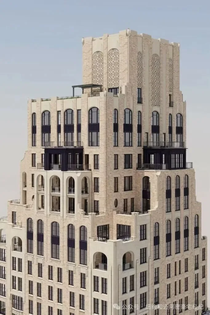 200 West 88th 夜景、建筑退台与私人露台效果图