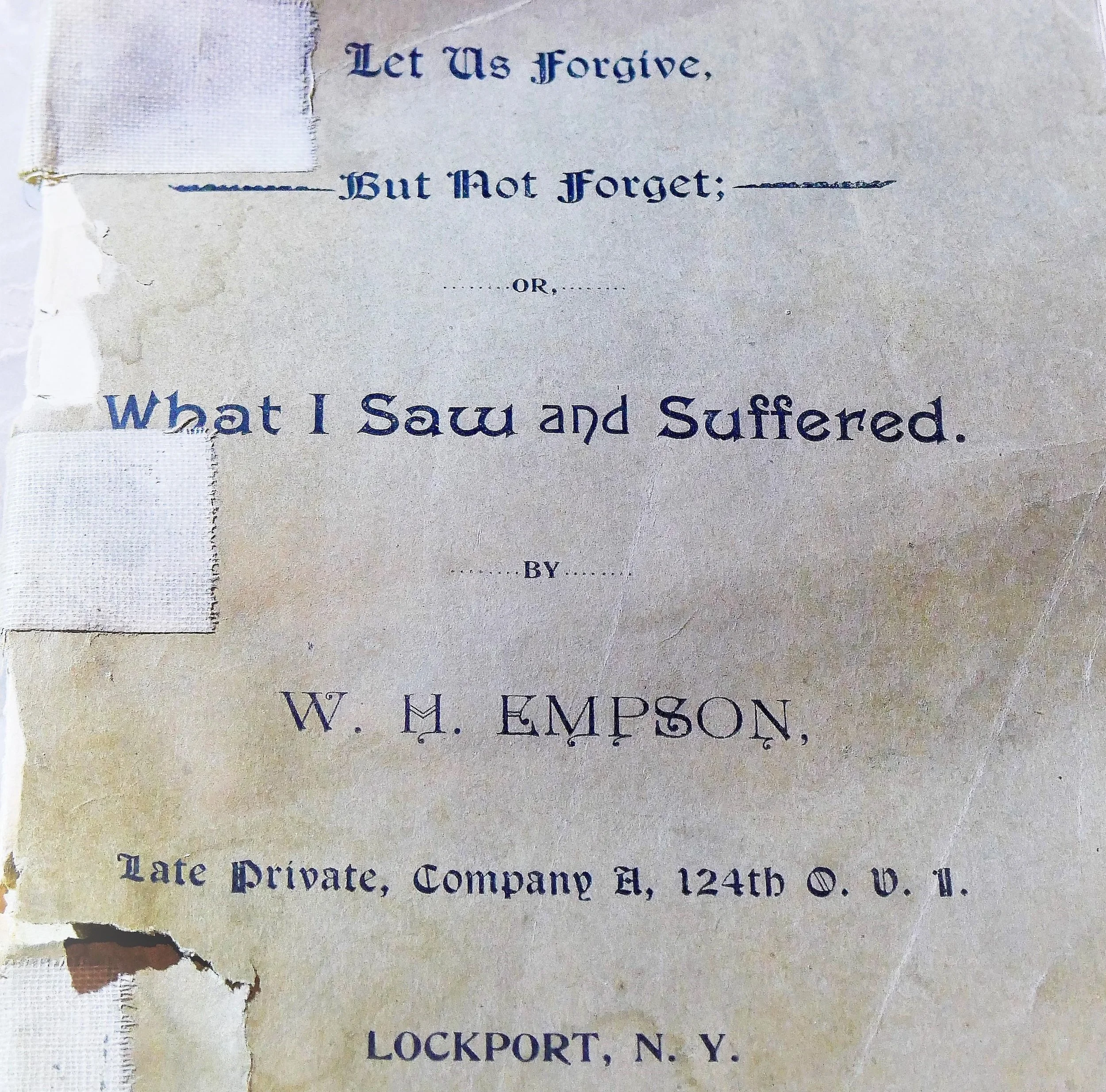 Cover Page of "What I Saw and Suffered