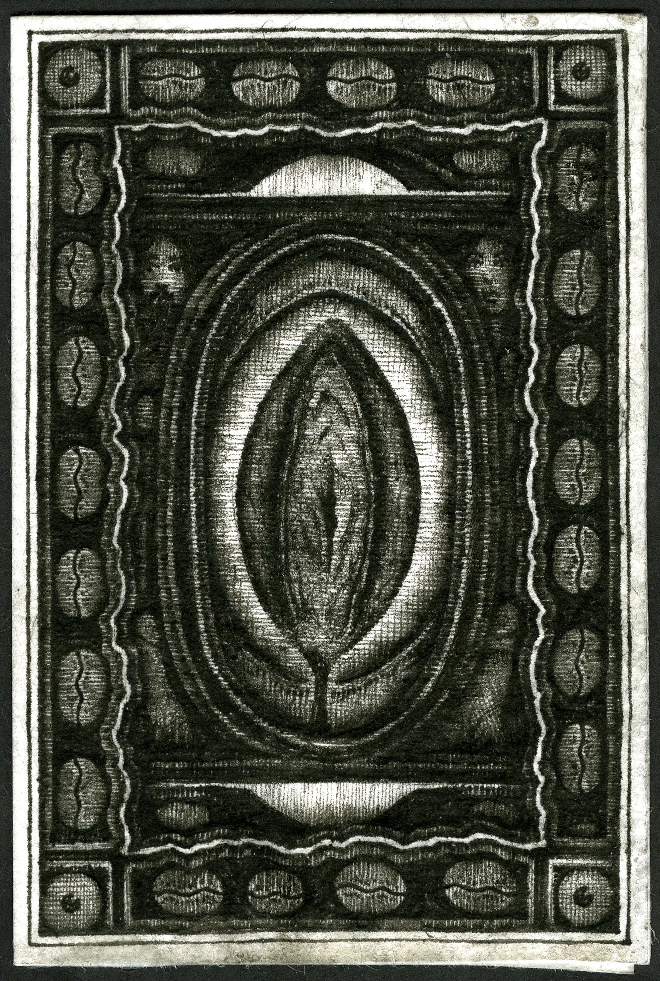 Untitled, 2014, #14XXS17 ink on Japanese paper 4.75 x 3.2 in. (12 x 8 cm)