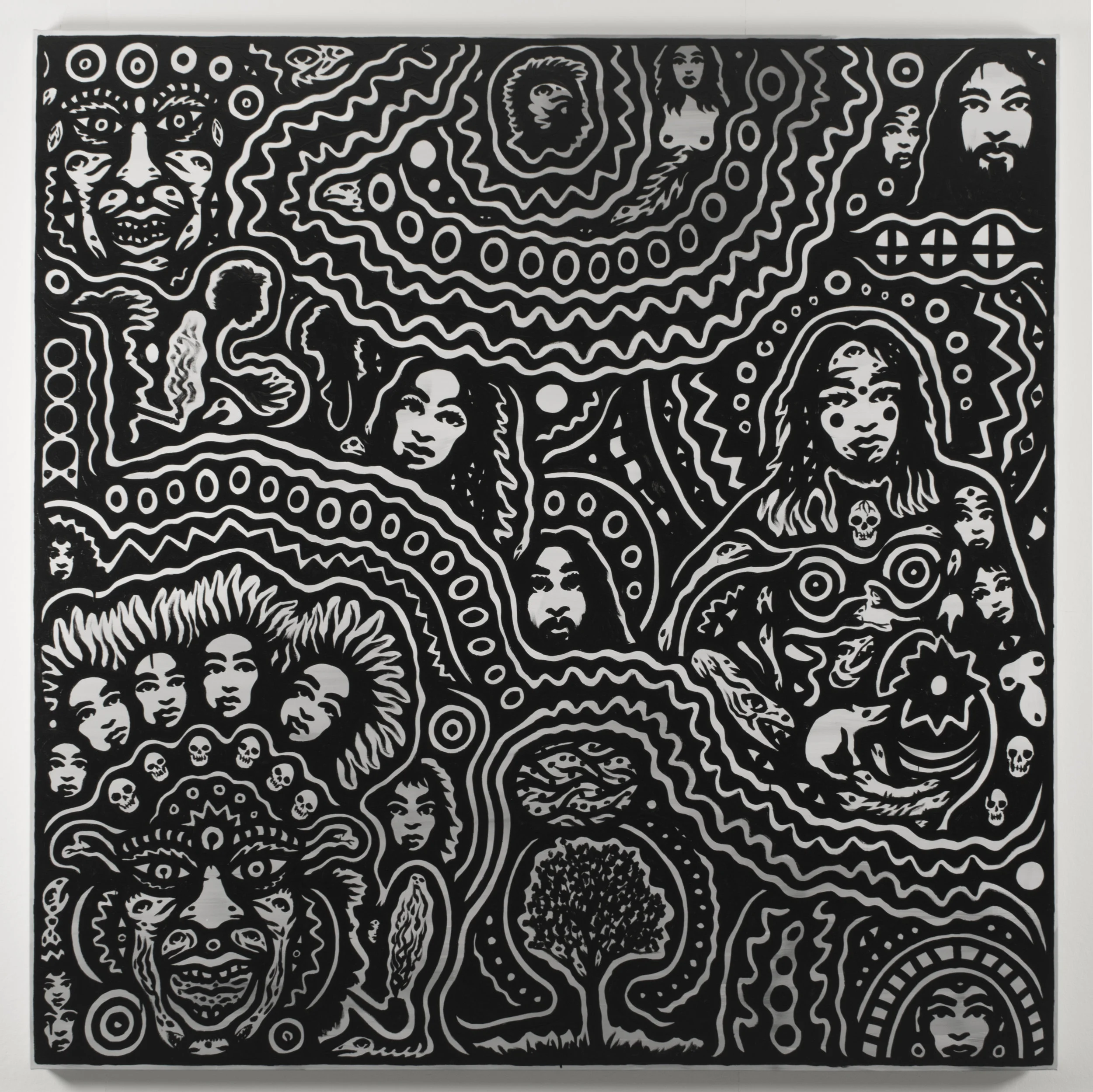 Untitled, 2018, #18-1 acrylic on canvas 77x77 in. (196x196 cm)