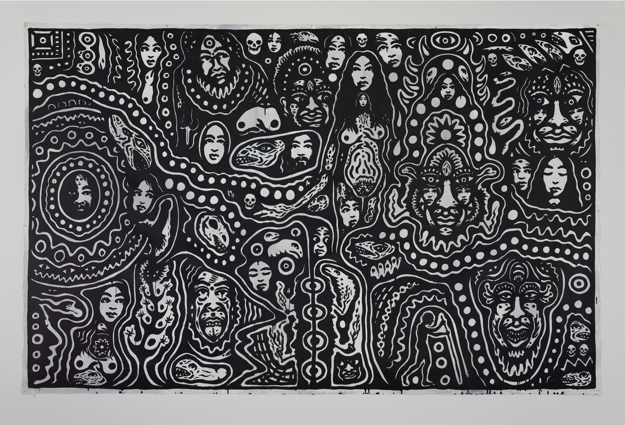 Untitled, 2019, #19-1 acrylic on canvas 83x129 in. (210x327 cm)
