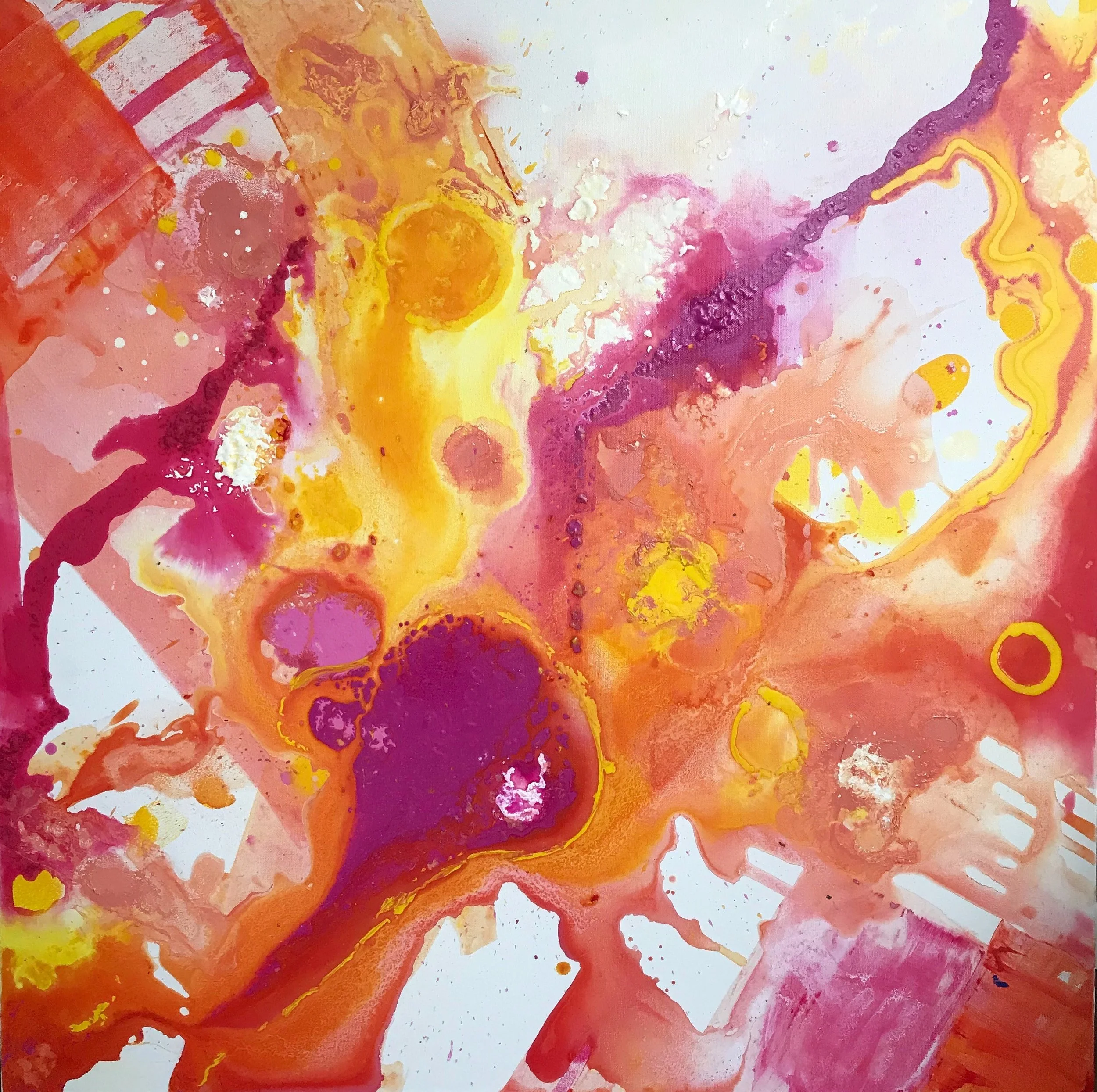 happy - 36" by 36" SOLD