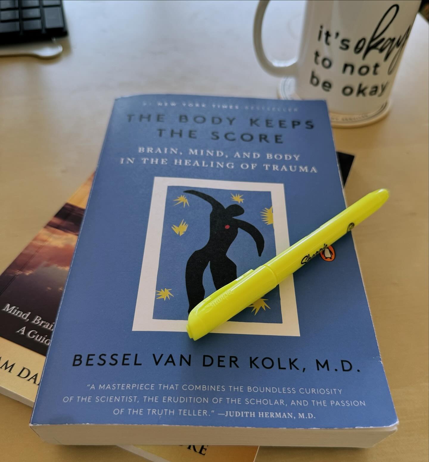 Currently reading for Pages &amp; Purposes Book Club&hellip; The Body Keeps The Score by Bessel Van Der Kolk, M.D. Trauma is a fact of life. The Body Keeps The Score is written in a way that makes it clear what trauma is and how to treat it. This boo