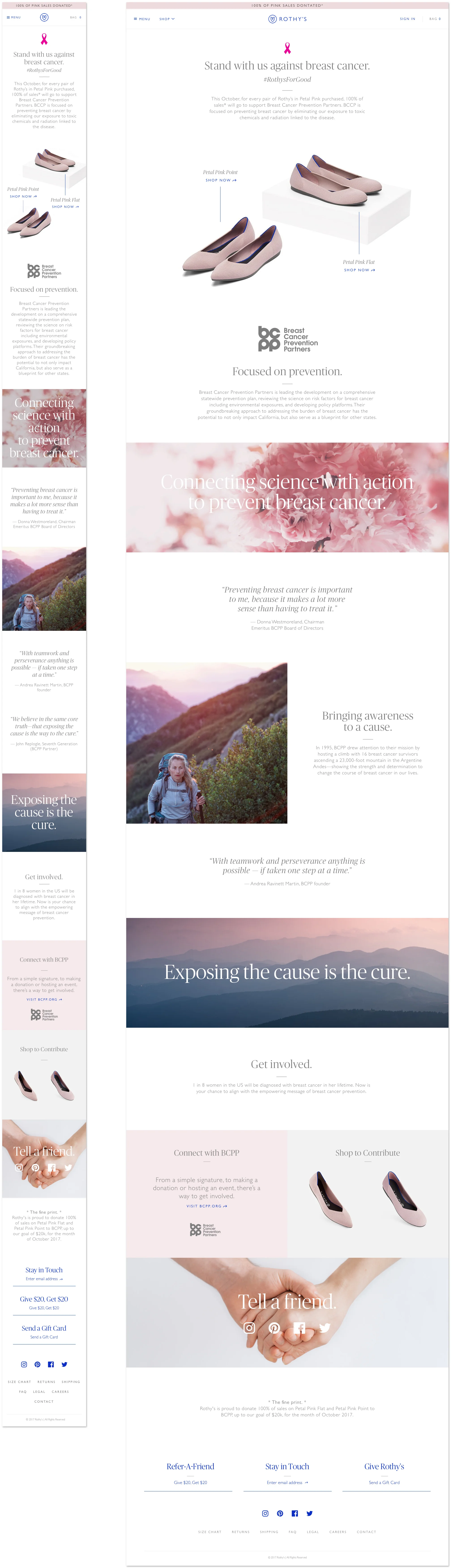 Landing page, Mobile & Desktop