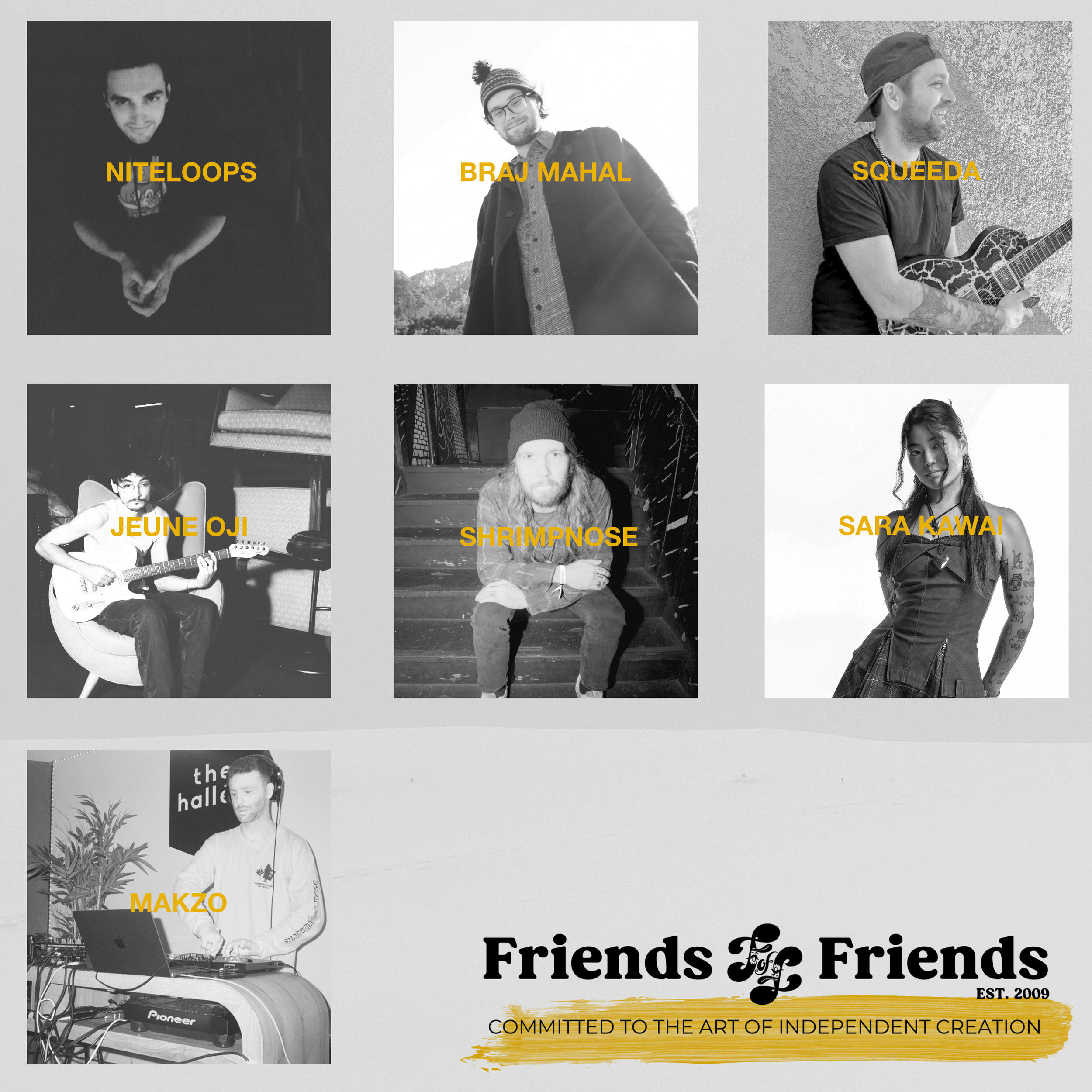 Friends of Friends release seasonal compilation ‘Aureolin Winter’ feat. Sara Kawai, Shrimpnose, Makzo, squeeda, Jeune Oji, niteloops, and braj mahal 