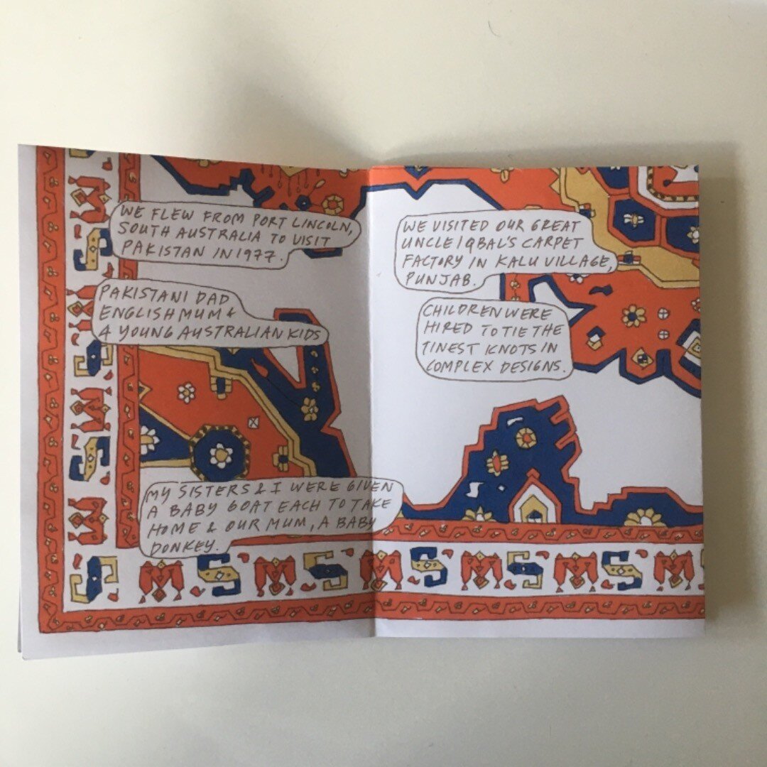 'Persian Carpet Stories' - the Iqbal 🇵🇰🦚🇵🇰 Which I will have copies at Homecooked tomorrow! #homecookedfest2022