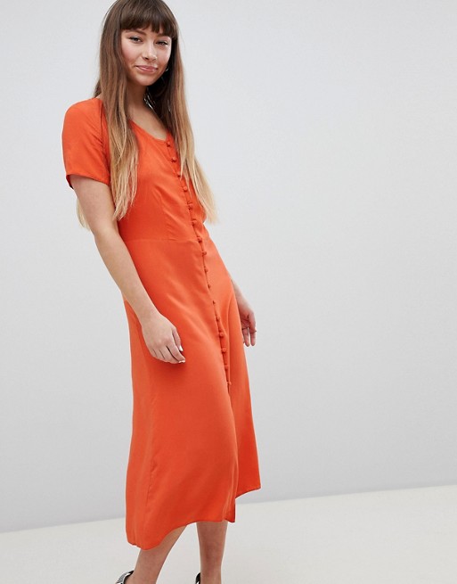 New Look Button Front Midi Tea Dress