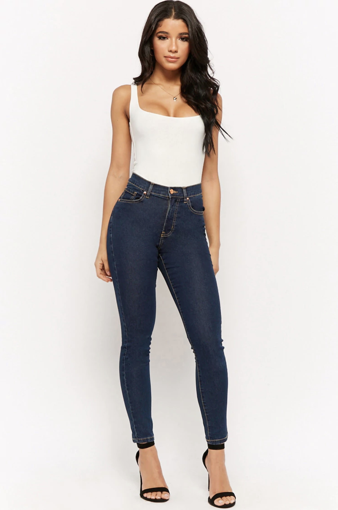 High-Waist Skinny Jeans