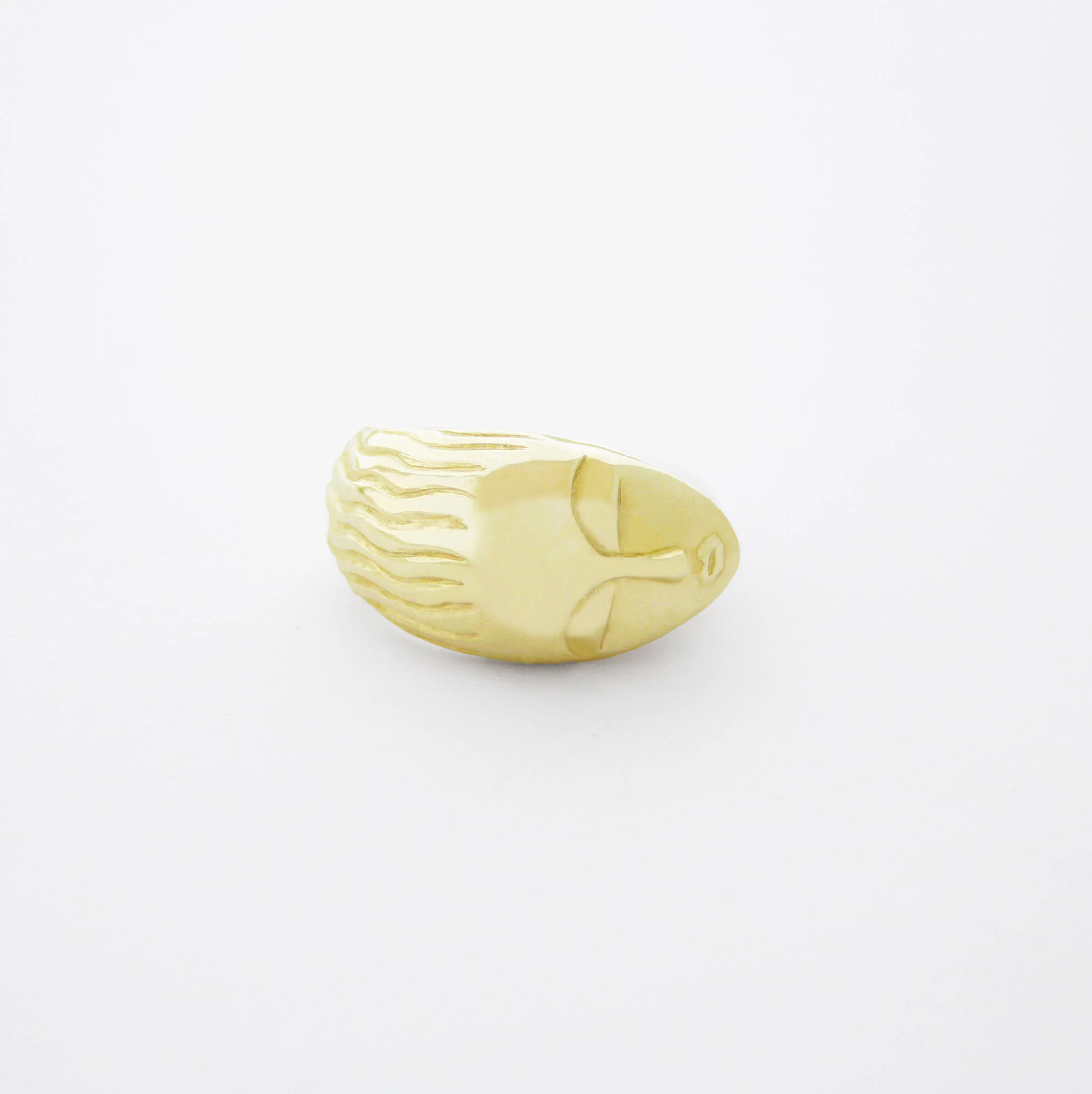 Polished Gold Brancusi Square ring.jpg
