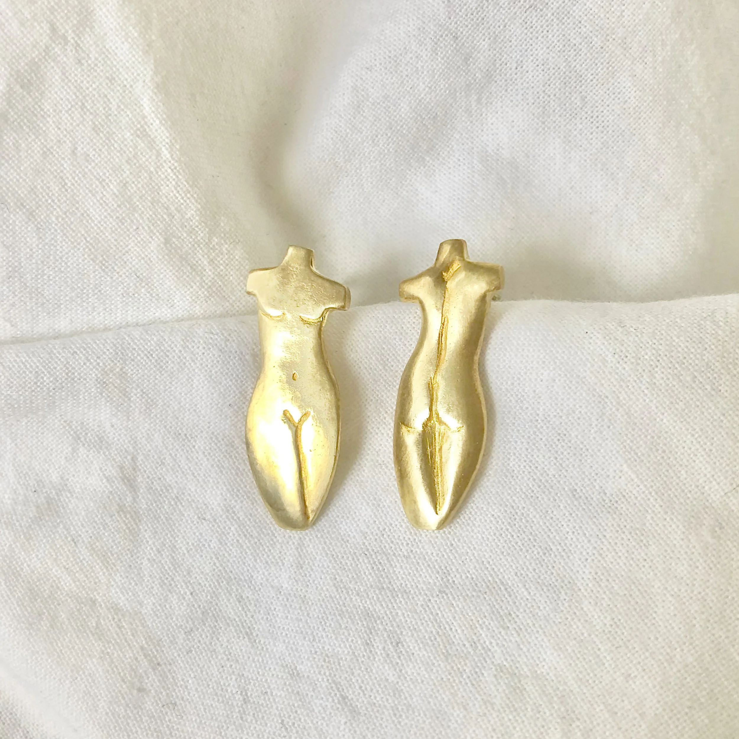 Mini Torso Earrings - Gold