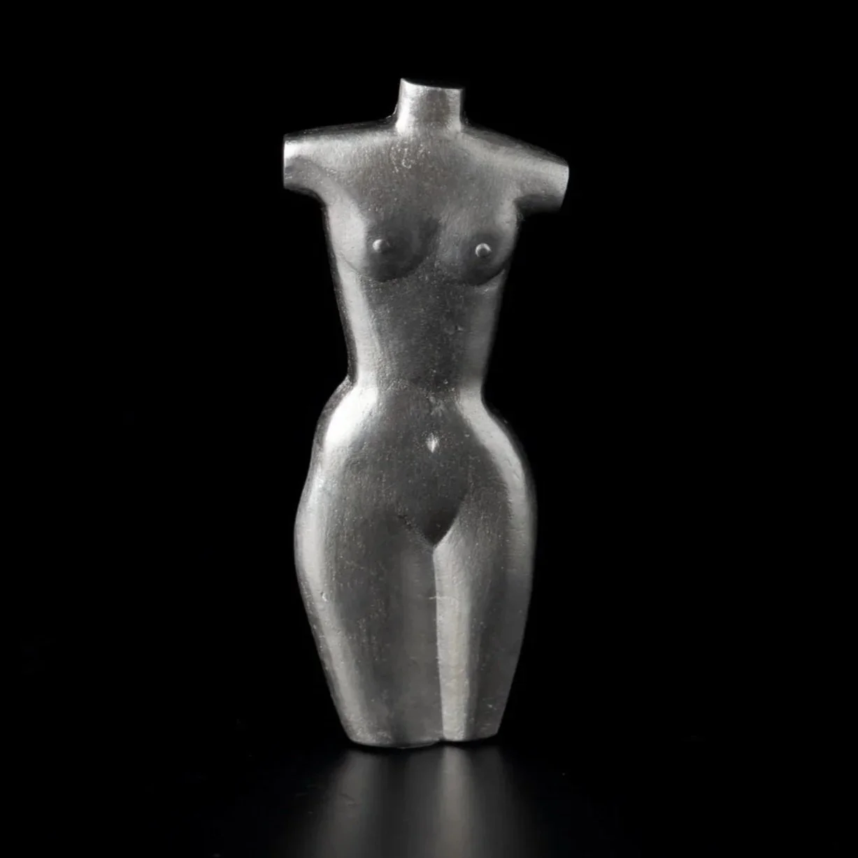Torso Necklace Boobie View - Silver