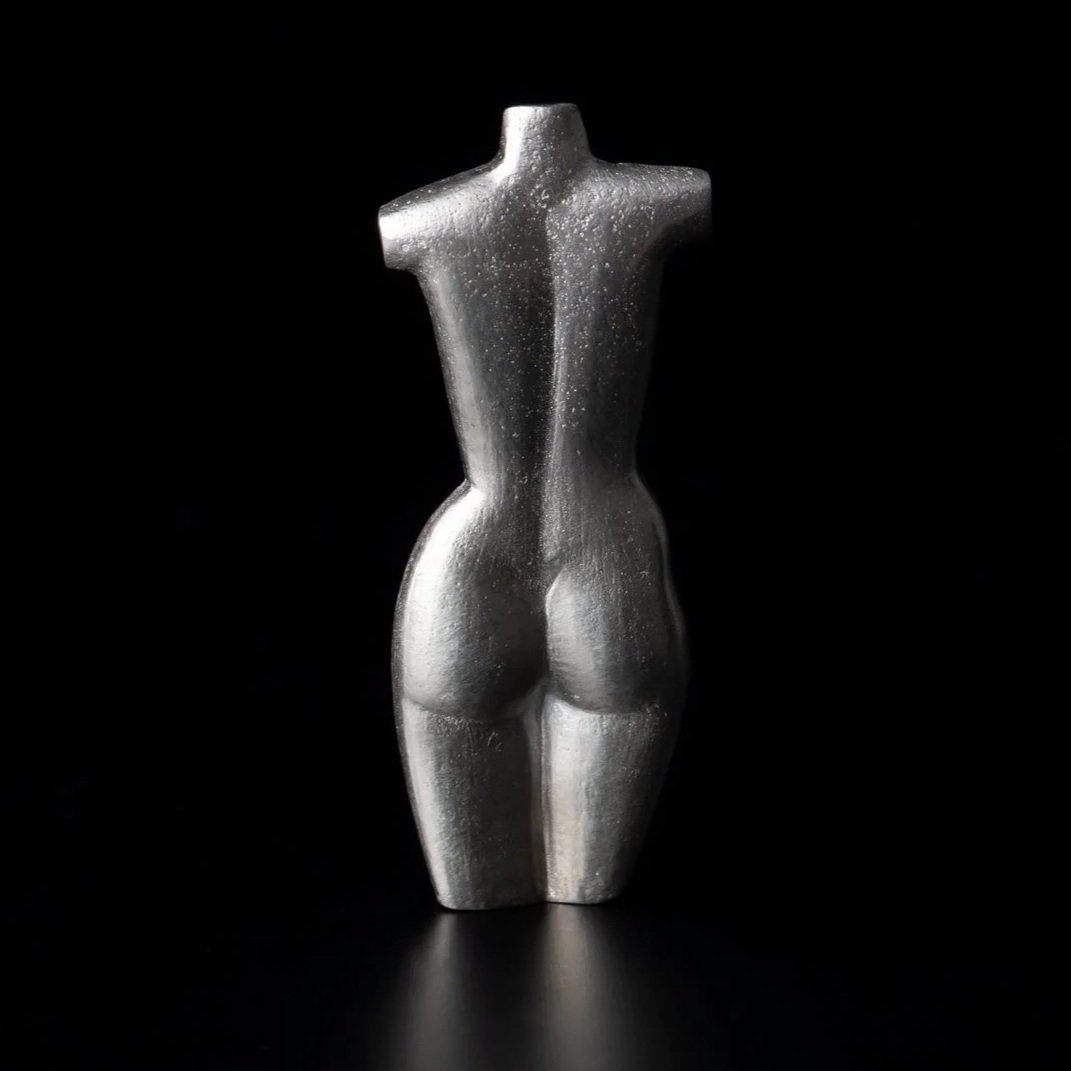 Torso Necklace Booty View - Silver