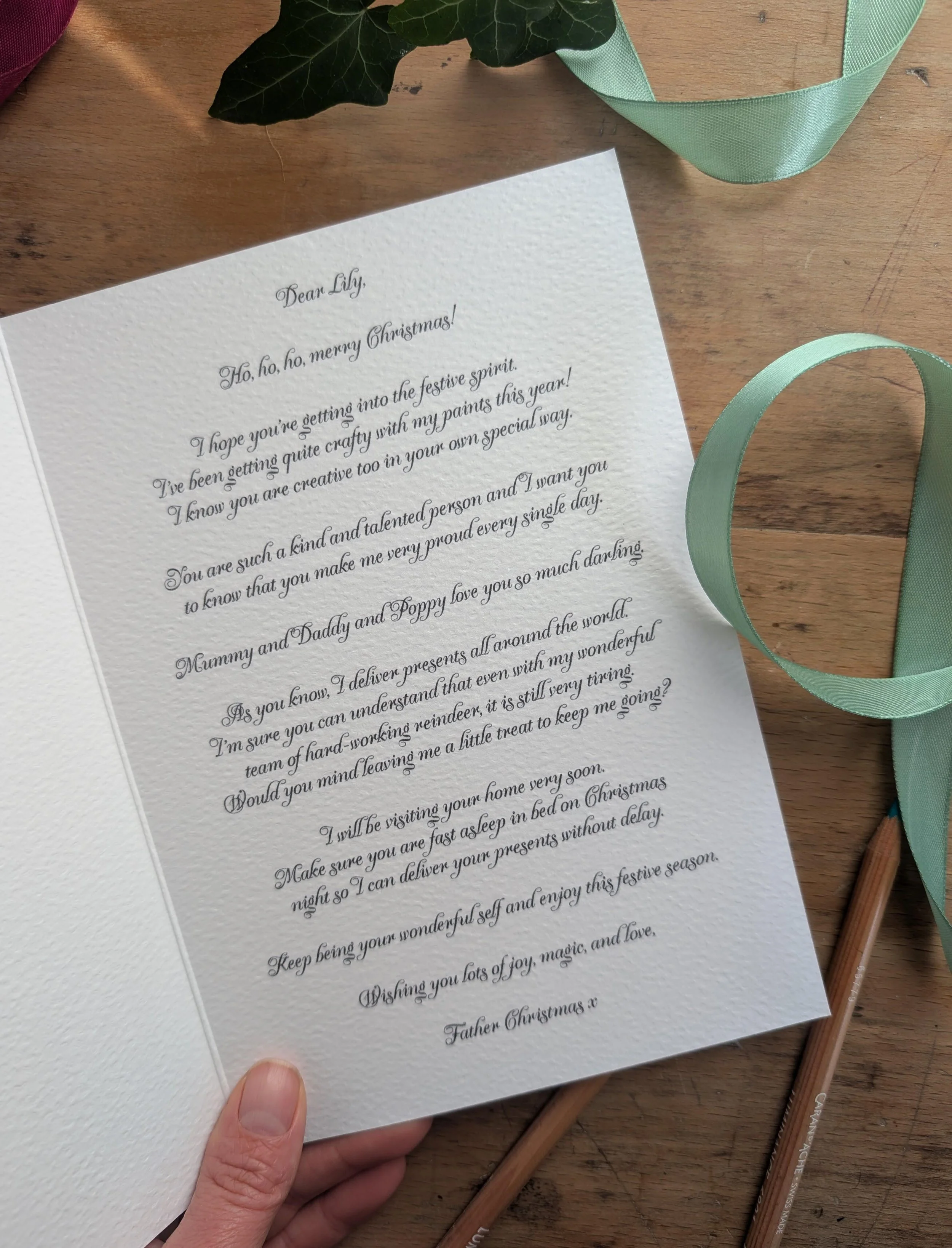 Customised letter from father christmas envelope www.swmillustration.com a4.jpg