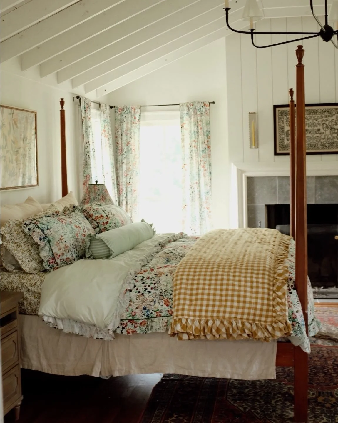 stills of our cozy cottage bedroom retreat 💛  @Anthropologie  x @nestingwithgrace just love it all SO much!! softest sheets and bedding. gingham quilt is darling. @anthropologiehome 

Comment SHOP below to receive a DM with the link to this post on 