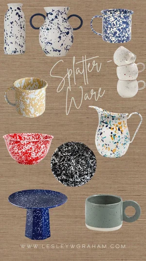 Splatter-Ware in Table Setting — Lesley W Graham