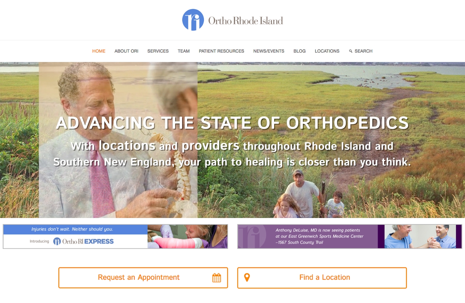 Ortho Rhode Island Website