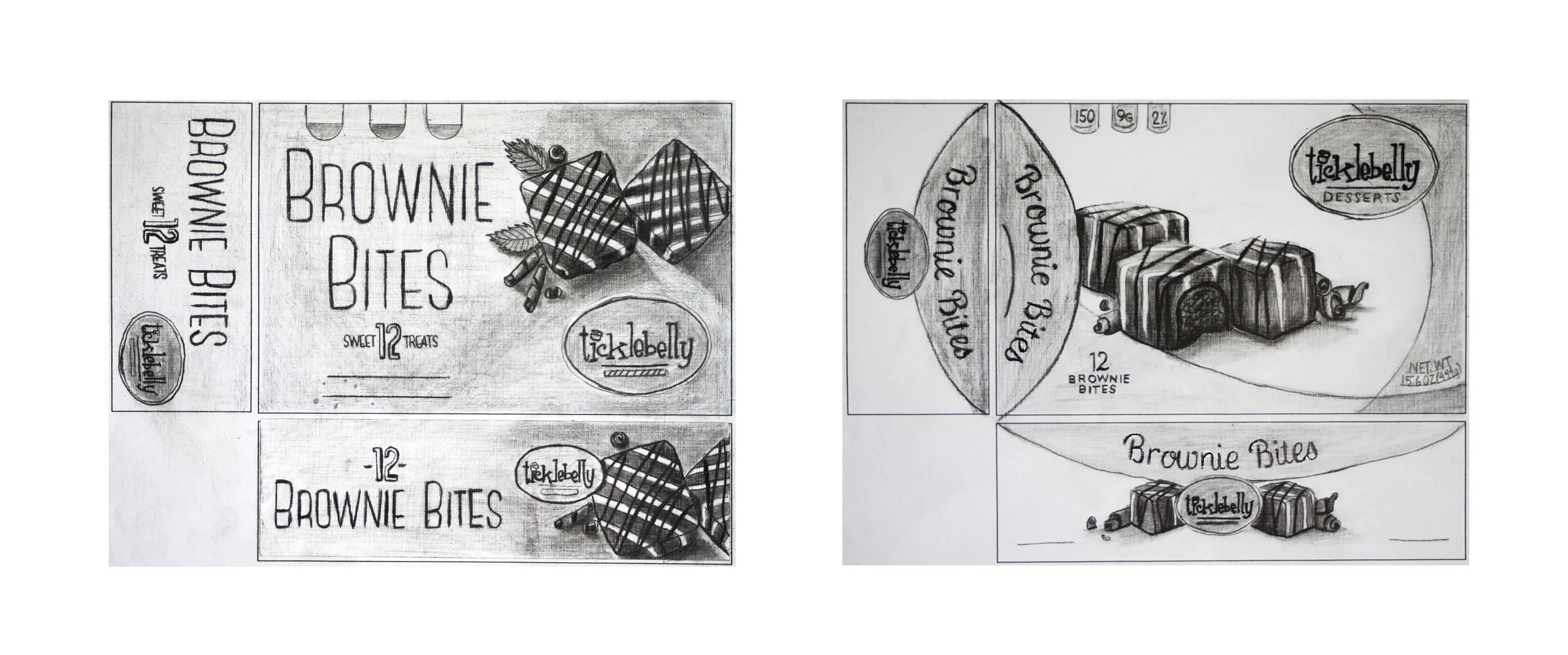 Sketches of acouple design options.