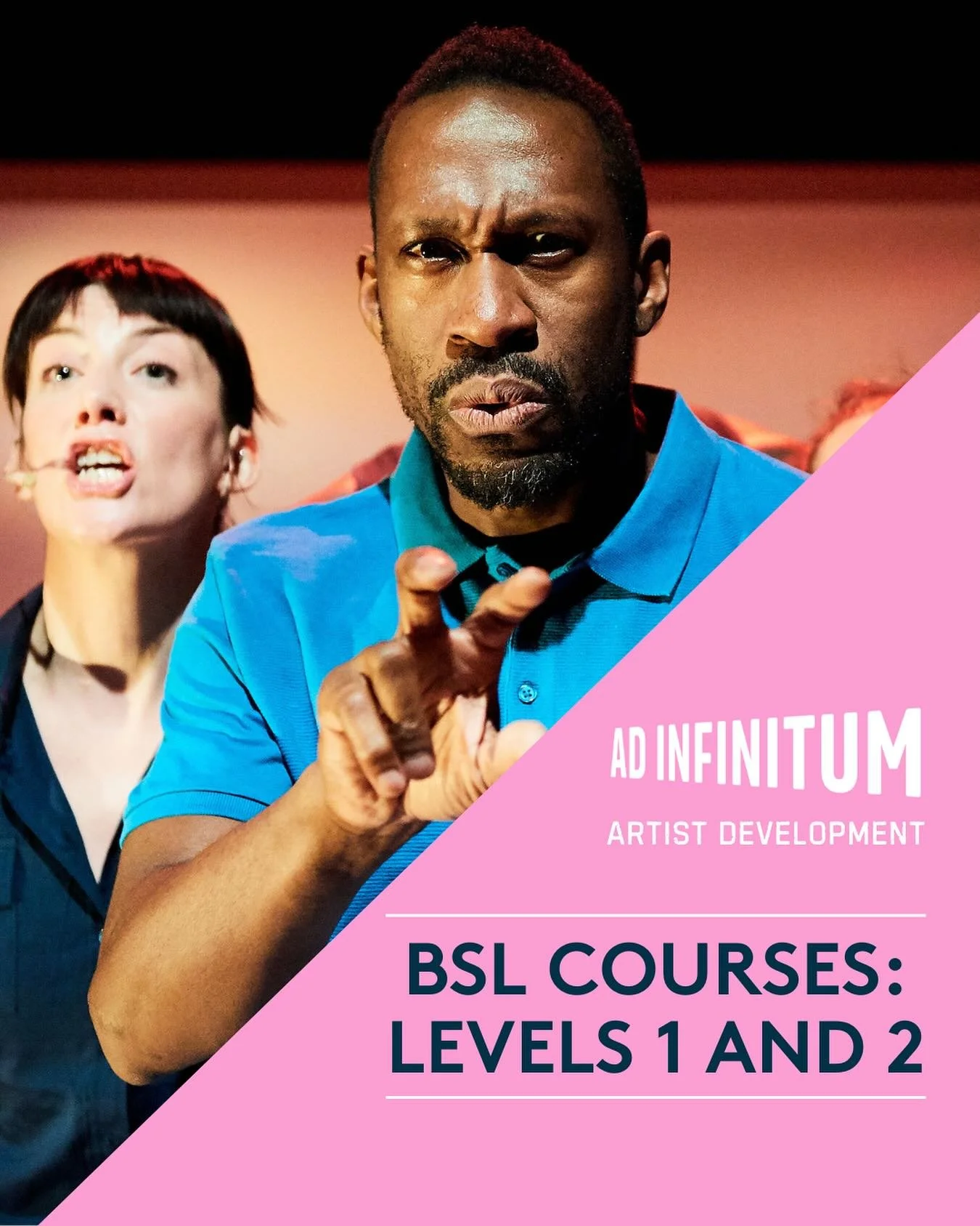 ✨ Join Ad Infinitum and @w_shed for our intensive BSL courses for artists and professionals working in cultural organisations. Learn British Sign Language and gain a nationally recognised qualification: we&rsquo;re running both Level 1 and Level 2 co